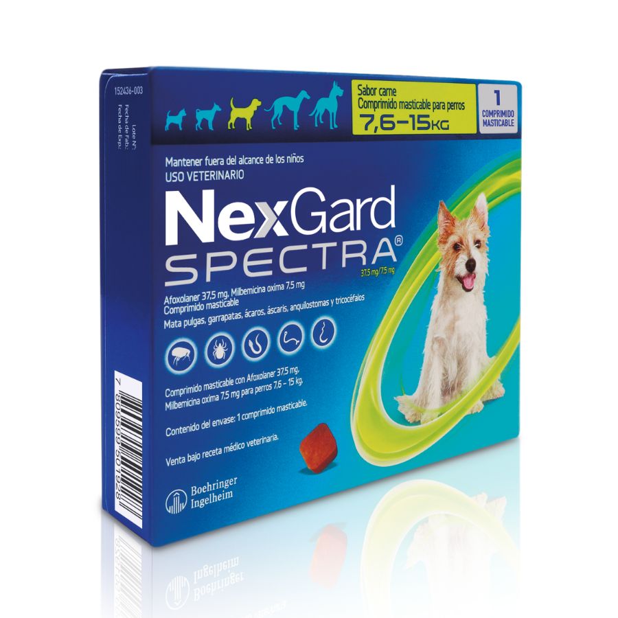 Desparasitante Nexgard Spectra 1comp para perros de 7,6 a 15 KG